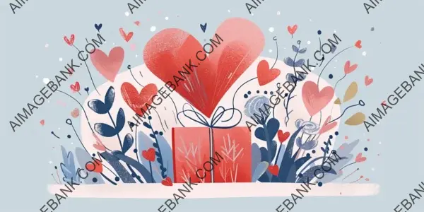 Expressive Valentine&#8217;s Day Greeting Card with Hearts
