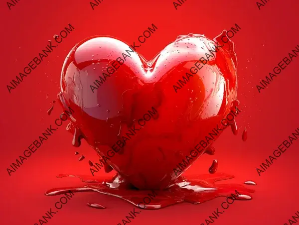 Vibrant Valentine Heart Card Design with Bright Colors