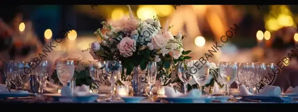 High-Definition Real-Life Wedding Reception Set