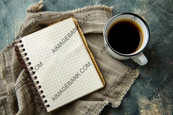 Blank Notebook on Table Next to a Cup of Coffee &#8211; Banner