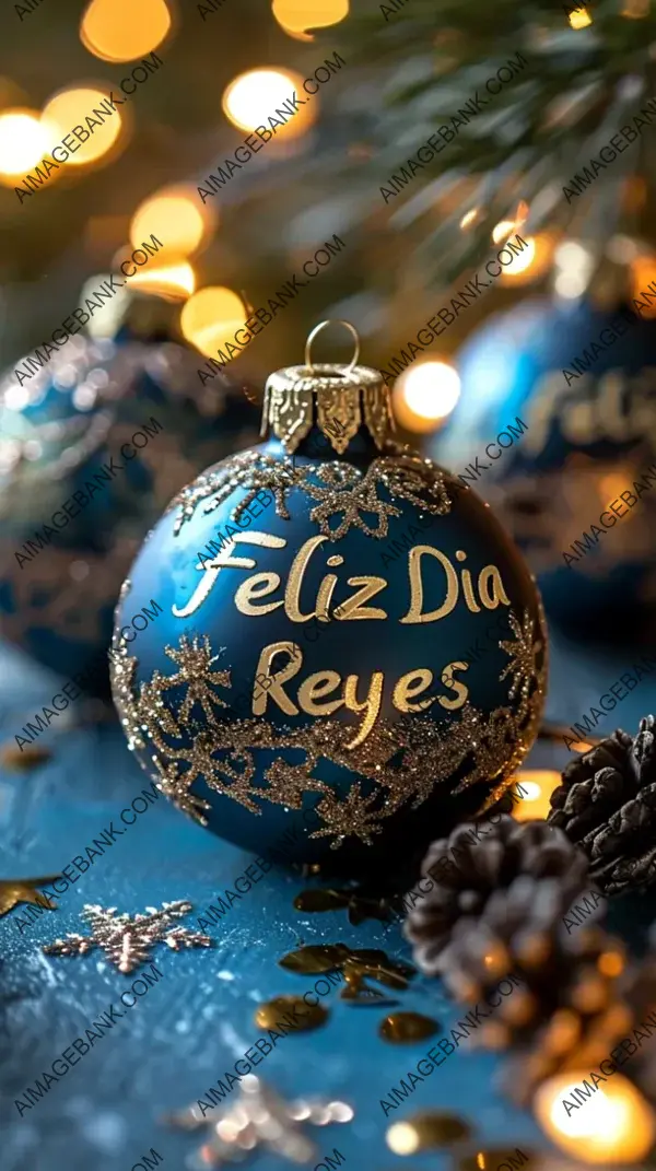 Banner Featuring &#8216;Feliz Dia de Reyes&#8217; on Blue Background