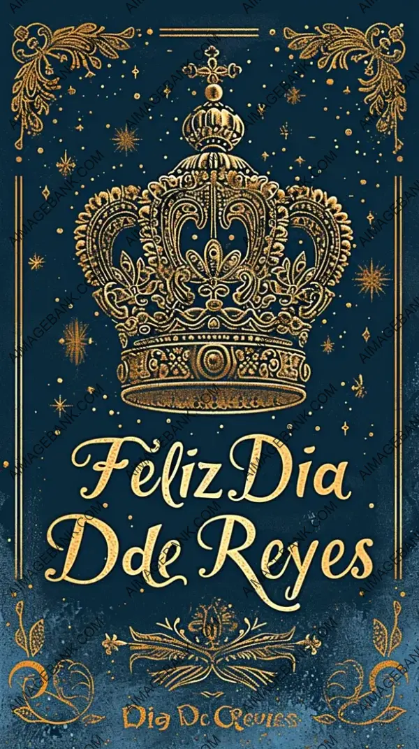 Feliz Dia de Reyes on Blue Background &#8211; Banner