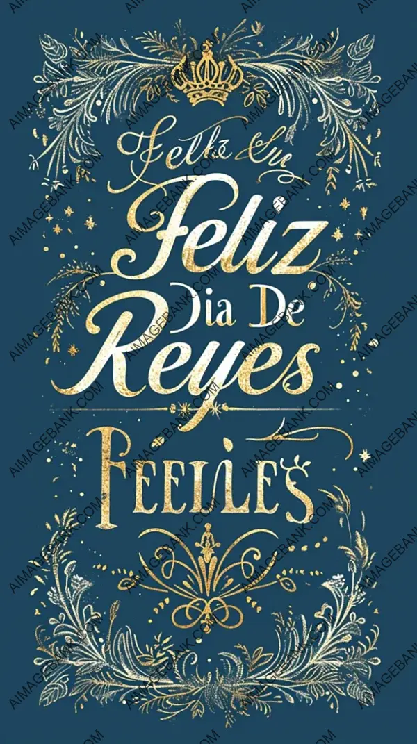 Blue Background with &#8216;Feliz Dia de Reyes&#8217; &#8211; Banner