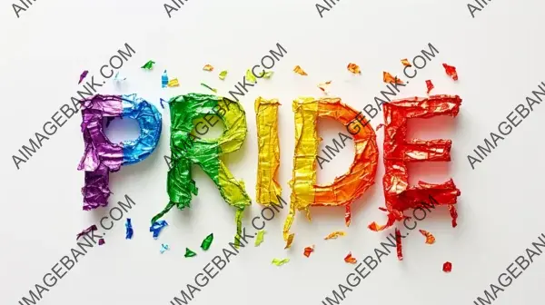 Rainbow Colors Isolated &#8216;Pride&#8217; Word &#8211; Banner