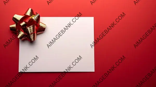 White Rectangular Card with Large Shiny Gold on Banner