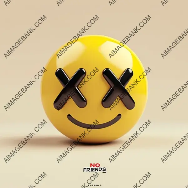 Cartoon Smiley Face Album Cover: Vibrant 3D Illustration