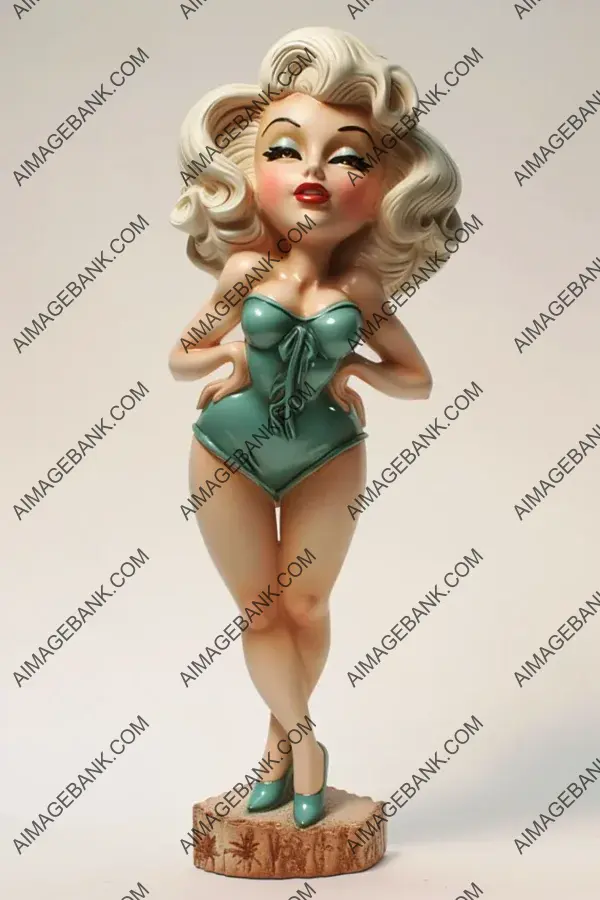 Centered Marilyn Monroe Cute Figurine Version: Adorable Design