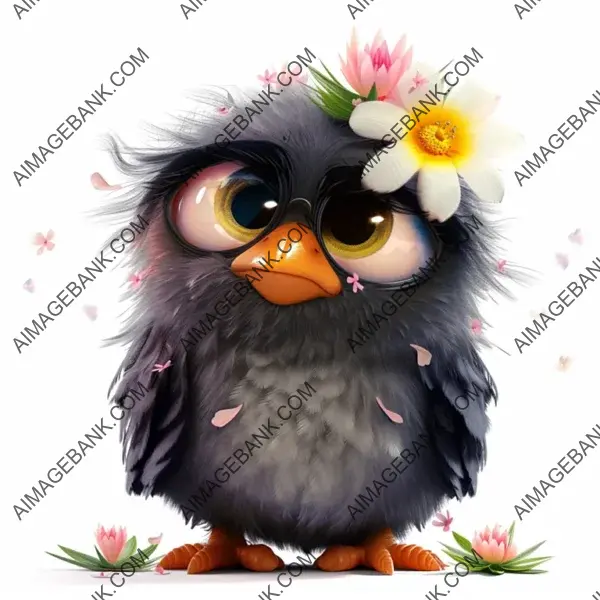 Super Funny Grumpy Birds and Flowers: Whimsical Illustration