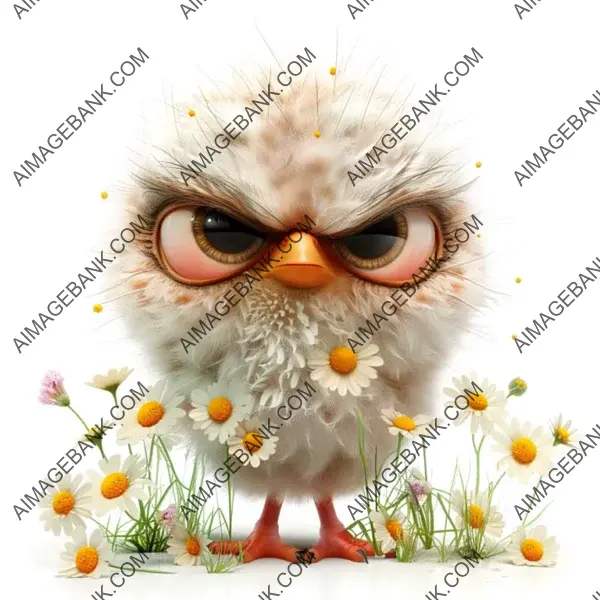 Super Funny Grumpy Birds and Flowers: Whimsical Design