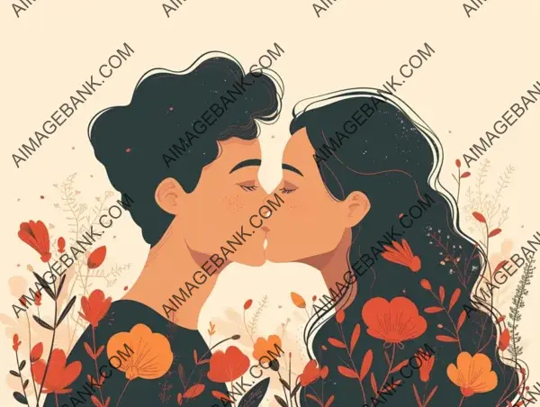 Vector Illustration for International Happy Kissing Day