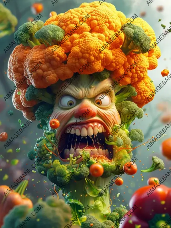 Humorous Cartoon: Screaming Vegetables