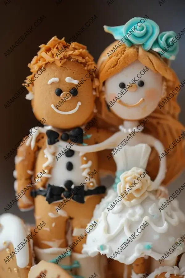 Wedding Card Illustration: Ginger Groom with Stubble and Blonde Bride