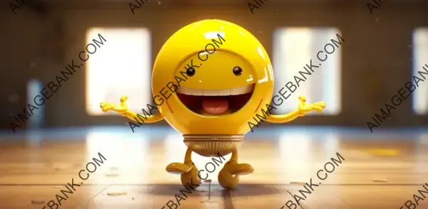 Design a Funny 3D Stickman Artwork in Yellow with a Hyper Casual Style &#8211; Cartoon