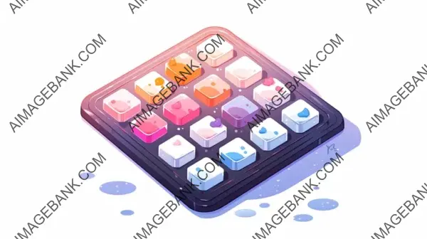 Cartoon: Black Frosted Glass Transparent Icon of a Paint Palette