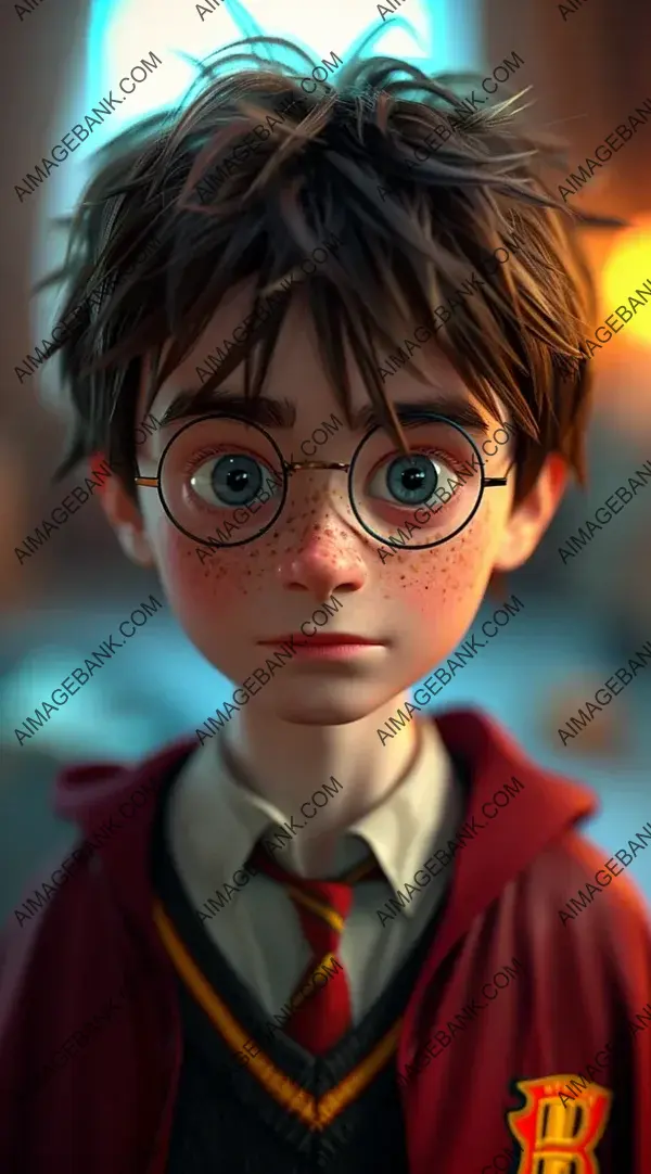 Cartoon: Harry Potter in a Cartoon 3D Character Room