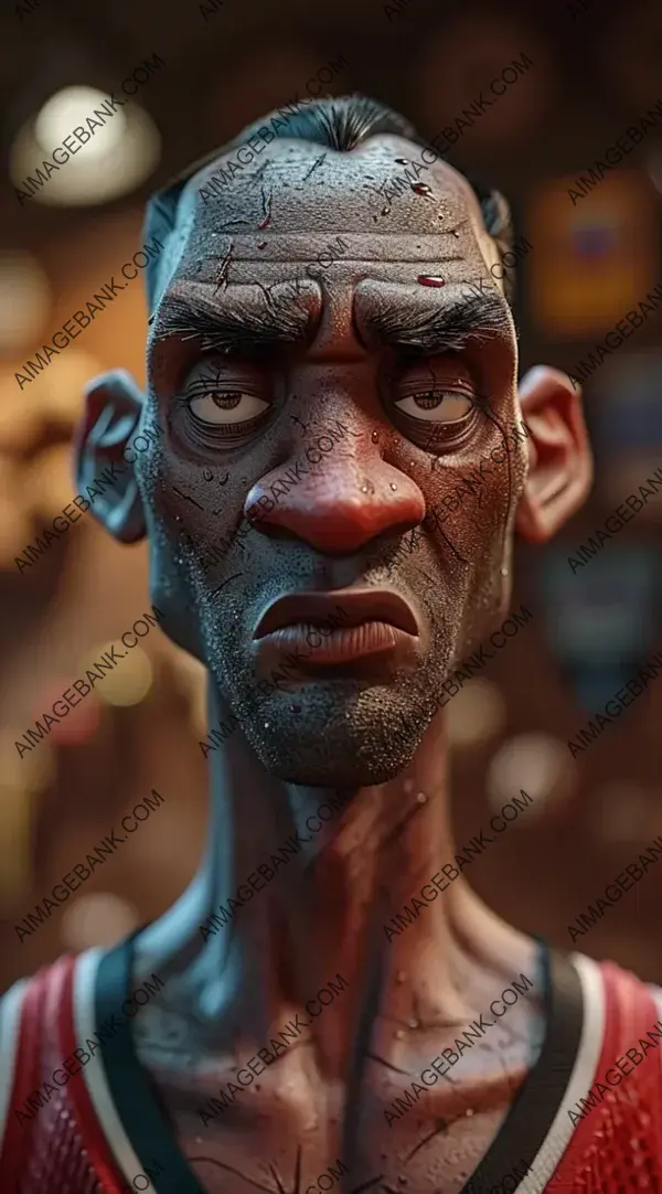 Cartoon 3D Character: Michael Jordan Basketball Player