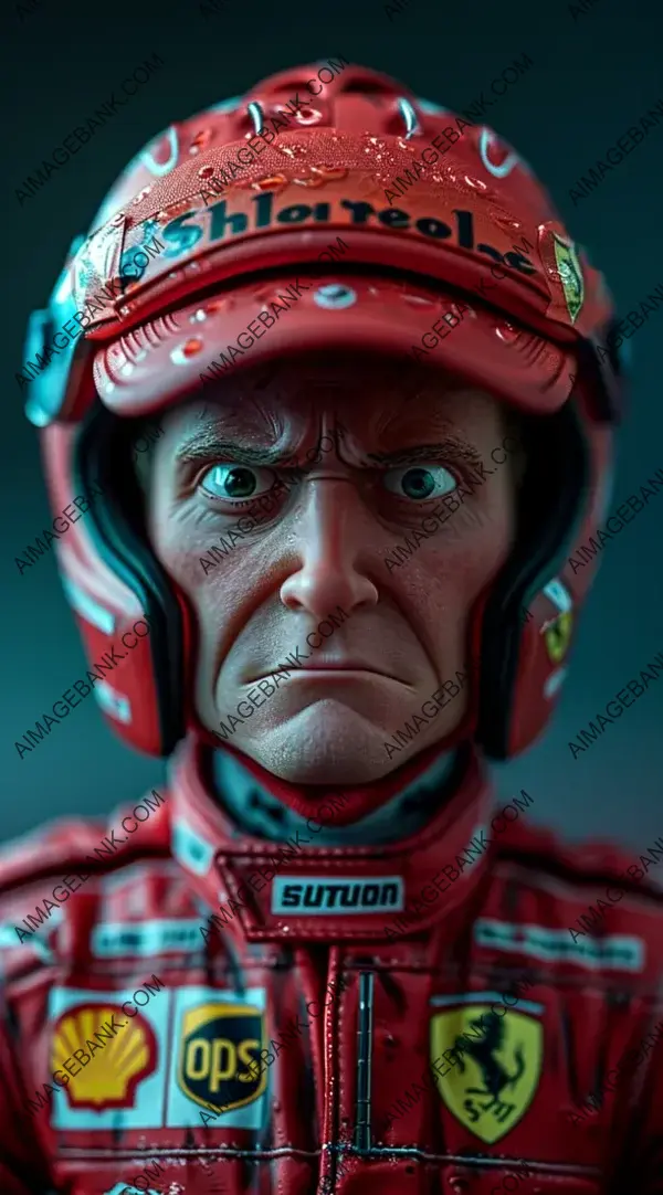 Formula One Driver Michael Schumacher: Cartoon Illustration