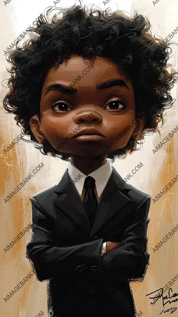 Detailed Manga Illustration: Chibi Style Jules Winnfield