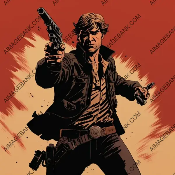 Han Solo Caricature by Mike Mignola: Graphic Design