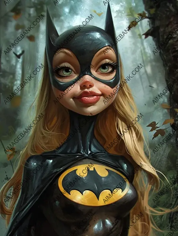 Jennifer Lawrence as DC&#8217;s Batgirl Caricature: Creative Art