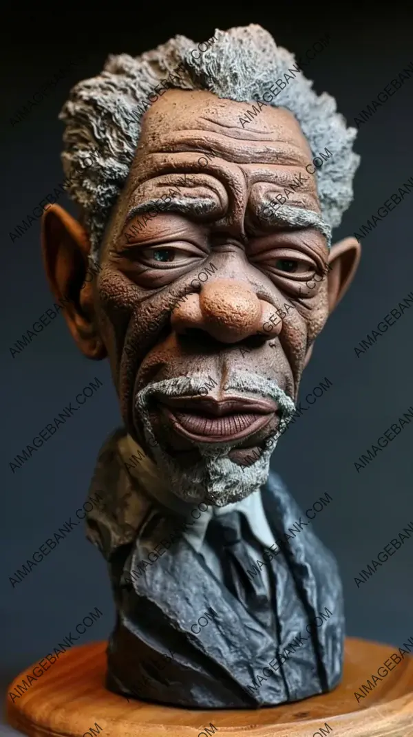 Morgan Freeman Caricature Sculpture: Extreme Artistry