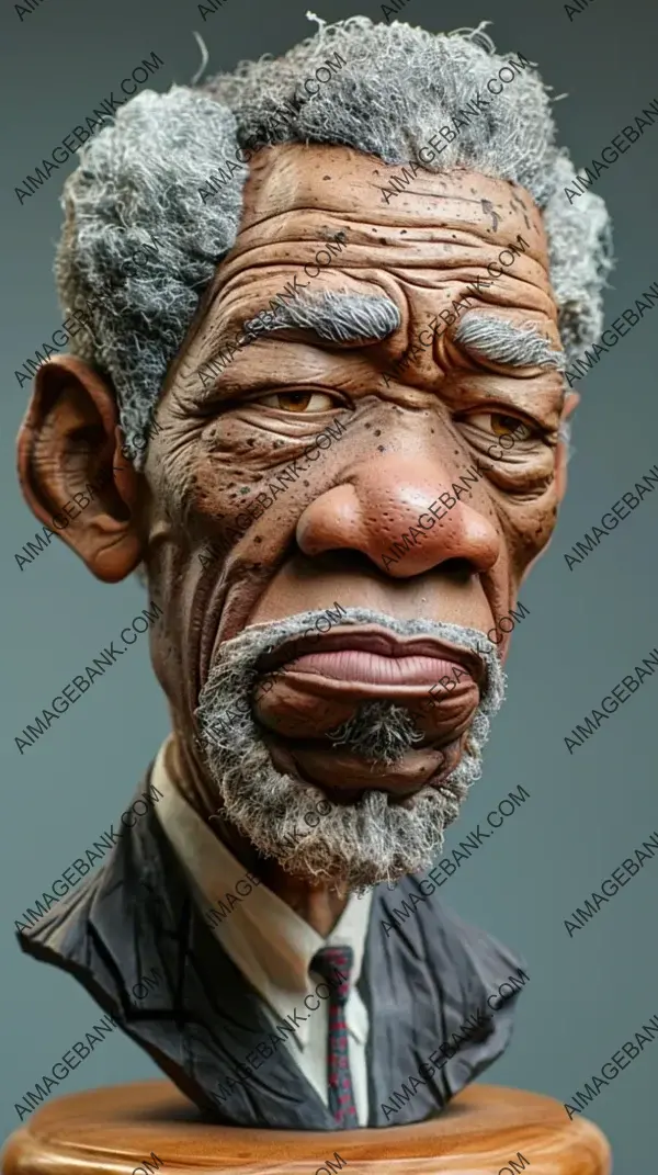 Morgan Freeman Caricature Sculpture: Artistic Expression