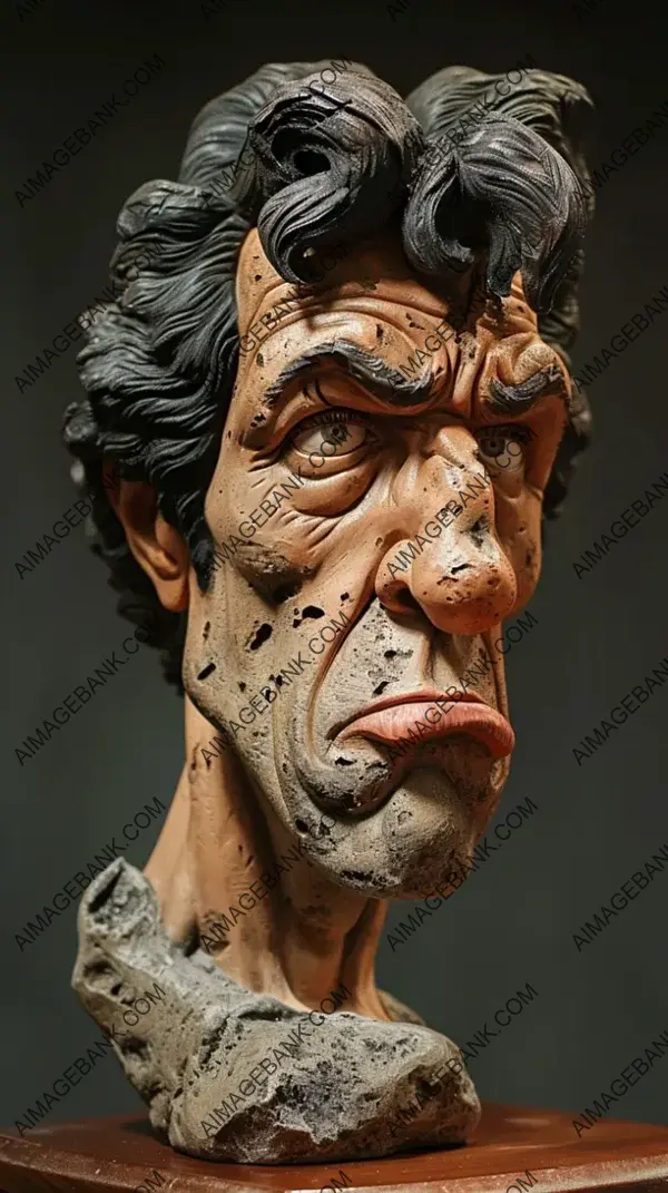 Sylvester Stallone Caricature Sculpture: Artistic Portrayal