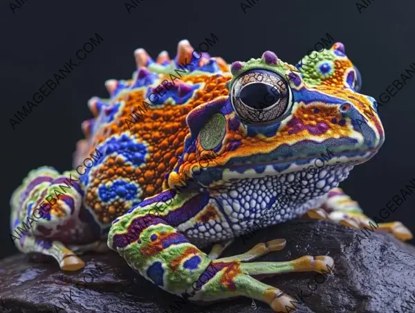 South American Horned Frog in Madagascar: Colorful Artwork