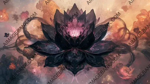 Black lotus brought to life in high-fantasy digital painting