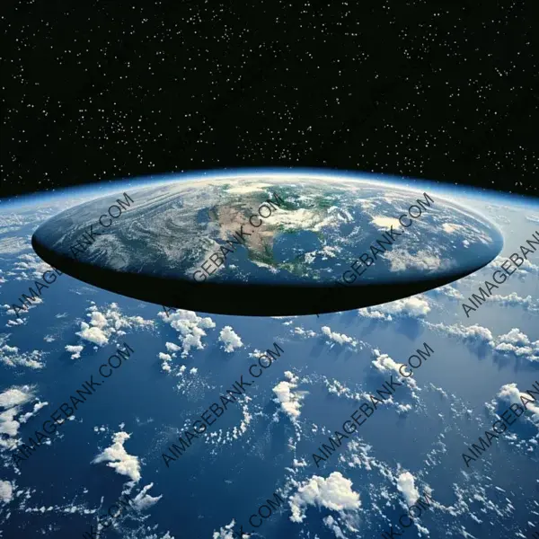 Imagined Universe: Space Image Depicting Flat Earth