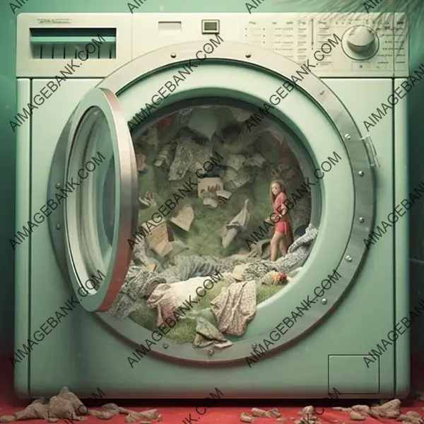 Surreal Spin Cycle: Exploring a World Inside the Washing Machine