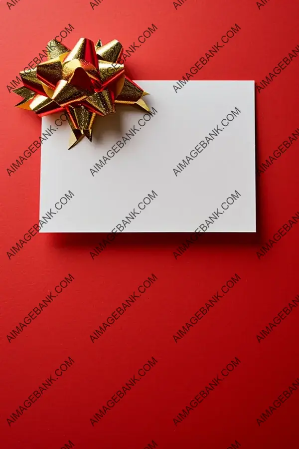 Golden Elegance: Large White Rectangular Card with Shiny Gold Accents