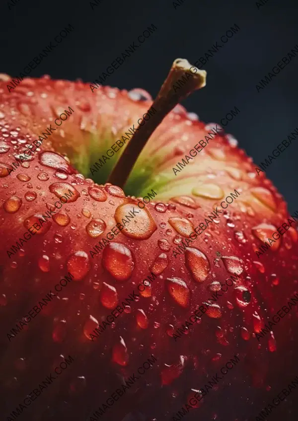 Macro Shot of Fresh Apple: Using 35 mm Lens for Detail