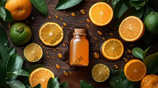 Citrus Cosmetic Scene: Natural Display for Fresh and Invigorating Products