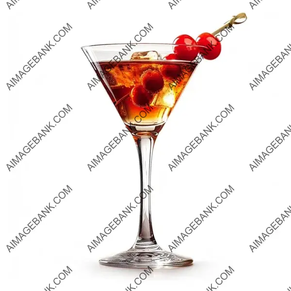 Timeless Cosmopolitan Cocktail: Isolated on White Background for Classic Look