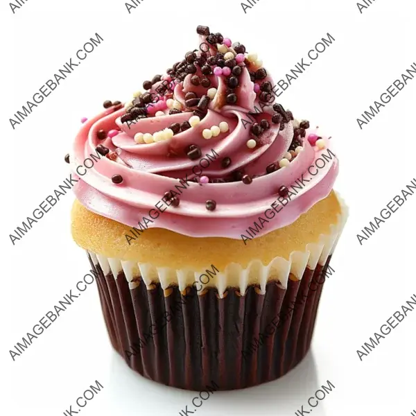 Cupcake Isolated on White Background: High-Resolution Sweet Treat