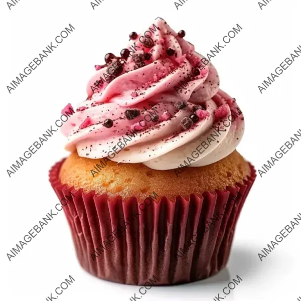 Tempting Cupcake: Isolated on White Background for Mouthwatering Presentation