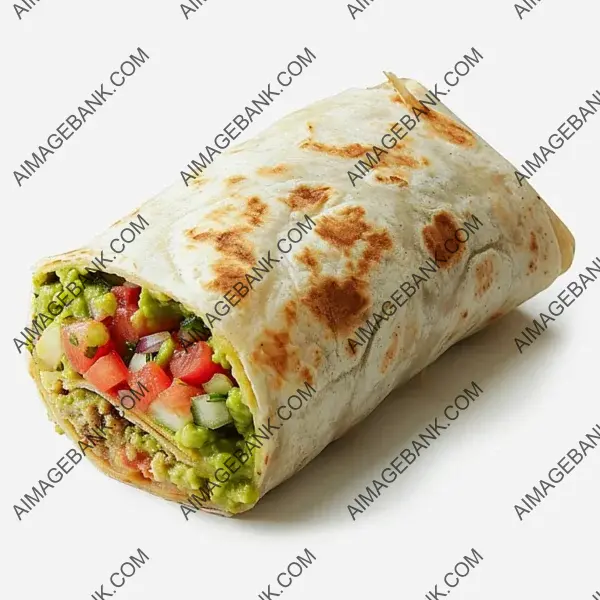 Freshly Made Burritos with Salsa and Guacamole: Authentic Mexican Cuisine