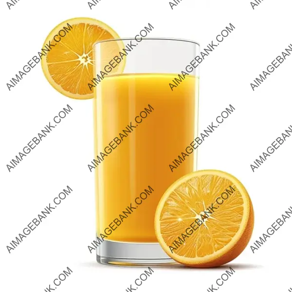 Orange Juice: Freshly Squeezed and Isolated on White for Refreshment