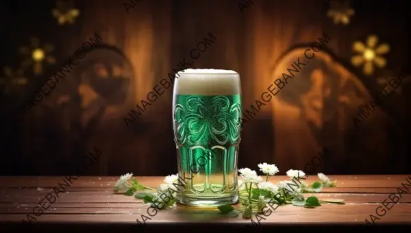 Festive St. Patrick&#8217;s Day Beer: Wooden Table Setting