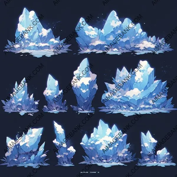 Glacial Rocks for 2D Unity Game