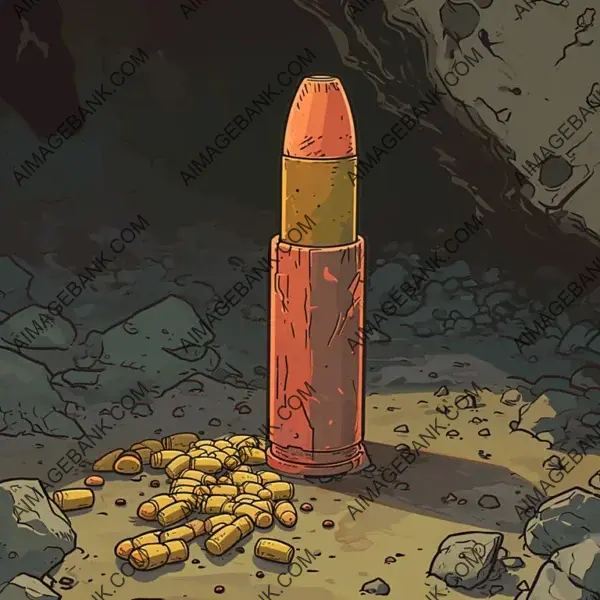 Stylish Vector Art: One Bullet Design