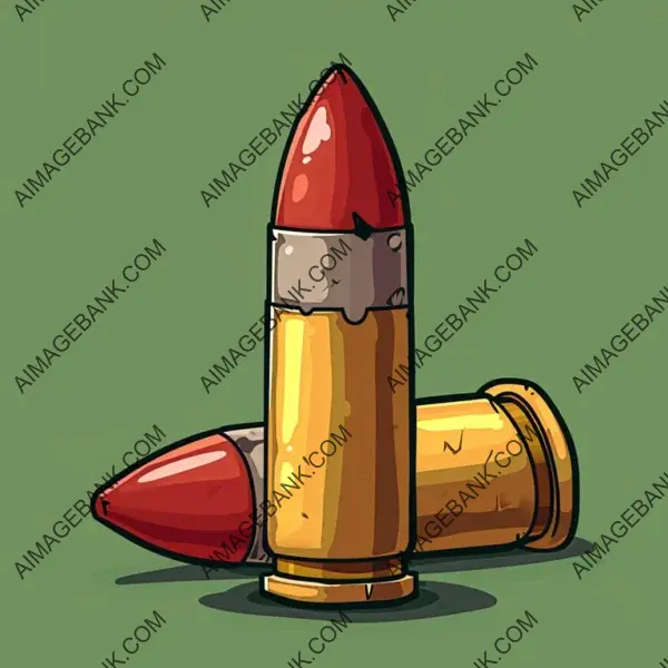 Sleek Vector Art: One Bullet Style