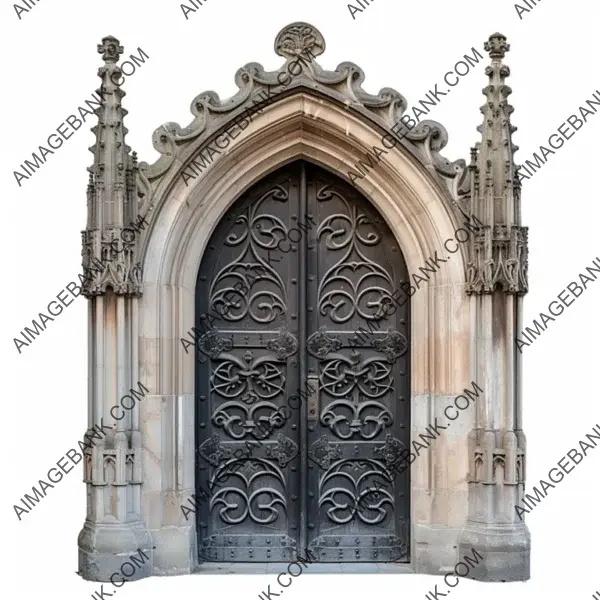 Medieval Entrance: Isolated Gothic Main Door