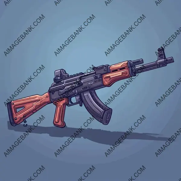 Rifle Side View Style Vector Art for Gaming