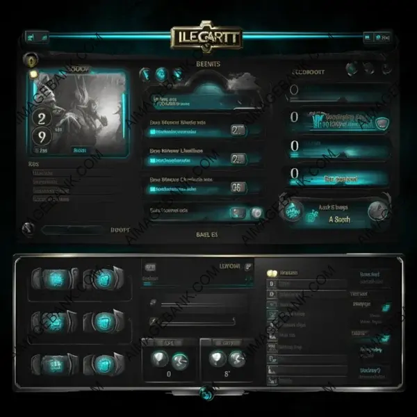 UI Elements for League of Legends: Riot Style