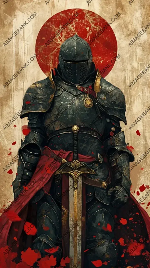 Warforged Knight: Tarot Card Fantasy Art for DnD