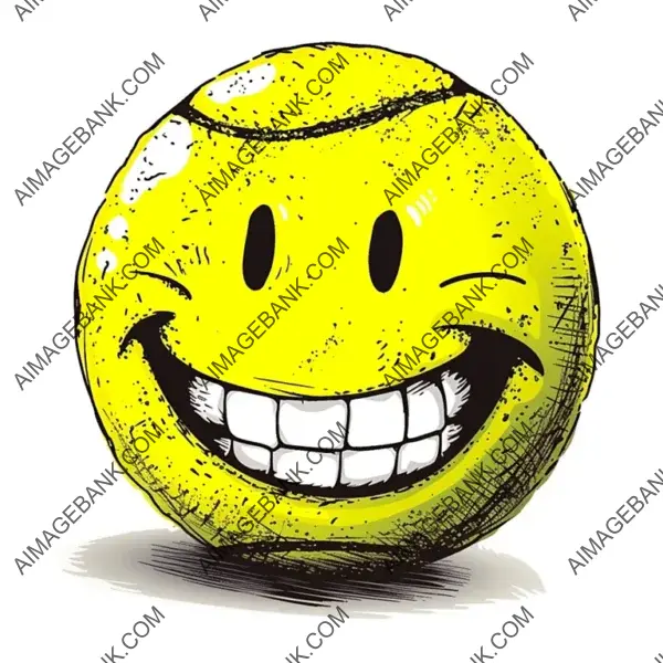 Exclusive Yellow Tennis Ball Smile Design for Gamers