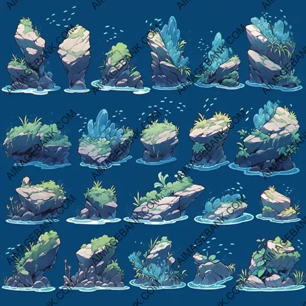 Aquatic Rock Assets: Perfect for Unity 2D Games