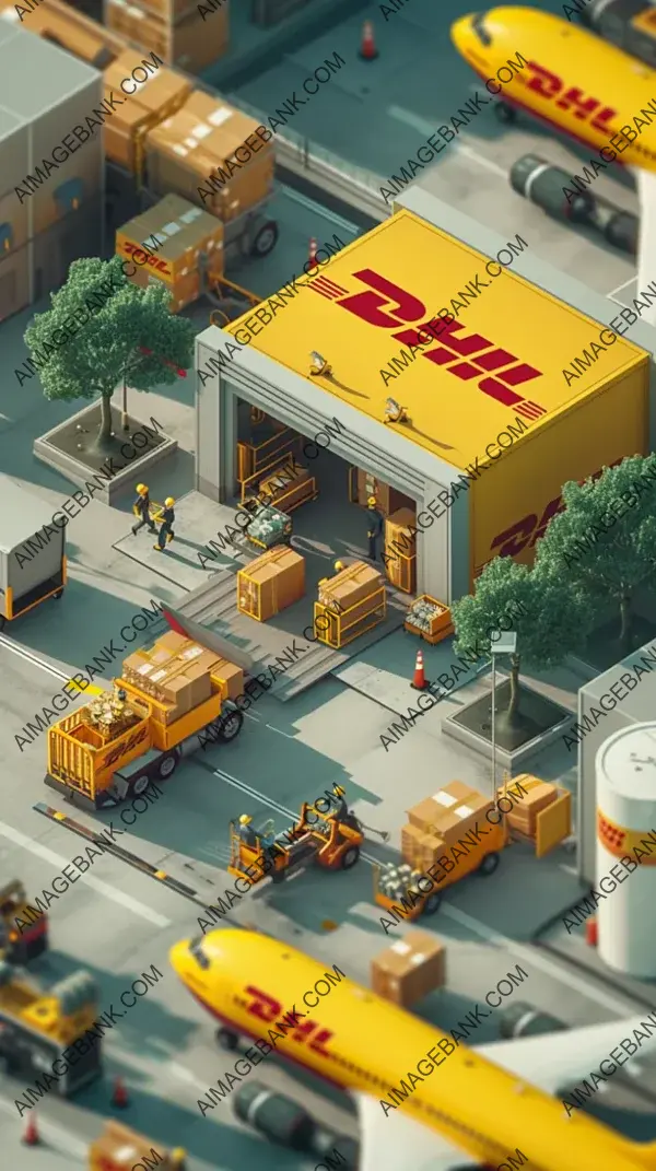 DHL Theme: Isometric Mobile Video Game Screen